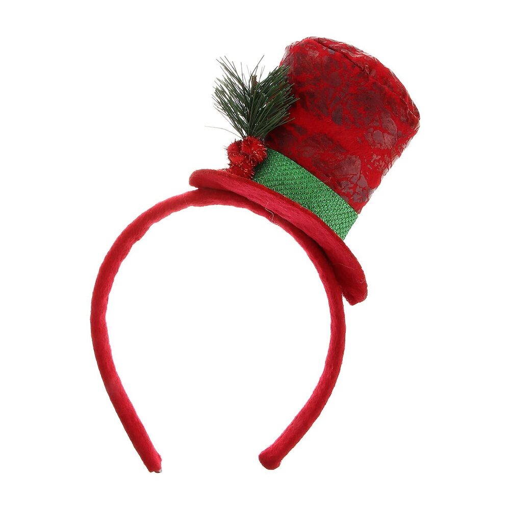 6548 Christmas Headband Top Hat Headband Holiday Cute Christmas Head Hat